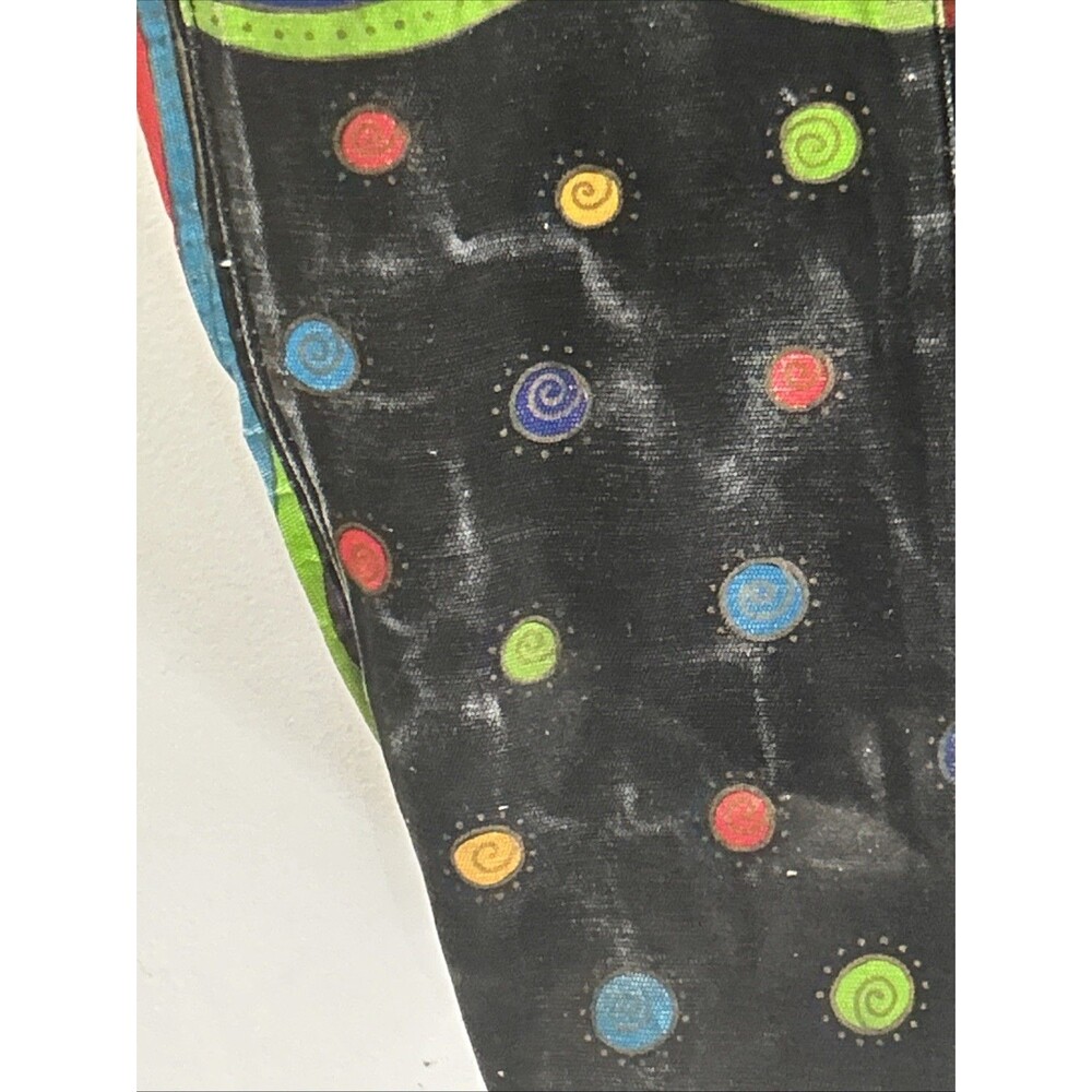 Laurel Burch Horses Canvas Shoulder Bag Beaded Tote w/mini cat bag *see wear pic - Picture 4 of 10